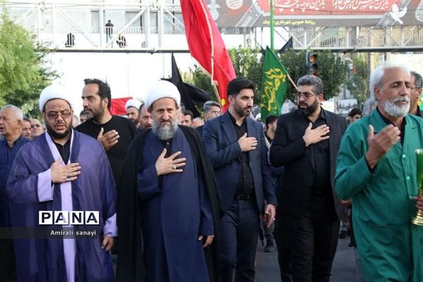 مراسم راهپیمایی عزاداری امام رضا (ع) در شهرستان‌قرچک