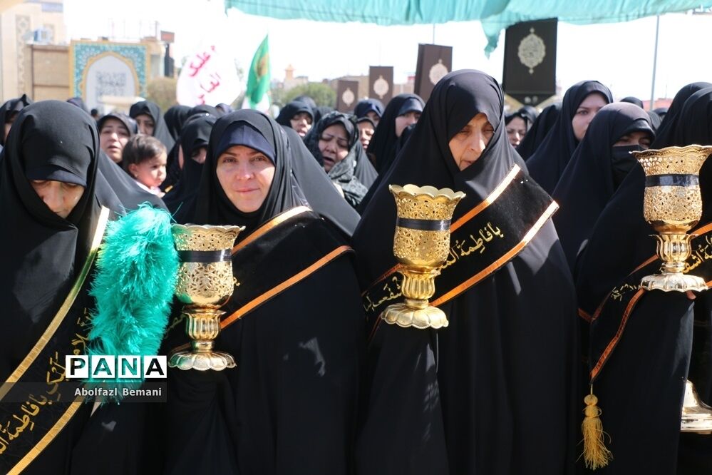 دسته عزاداری خادمان حرم خواهر در سوگ شهادت برادر
