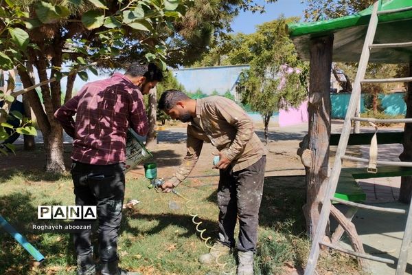 آماده‌سازی دبیرستان عصمت صفادشت به‌مناسبت بازگشایی و هفته دفاع مقدس