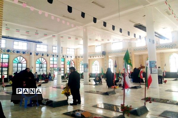 مراسم غبارروبی در گلزار شهدای شهرستان بن