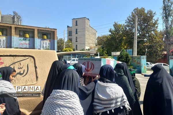 تشییع پیکر مطهر شهید گمنام در دبیرستان تربیت رودهن