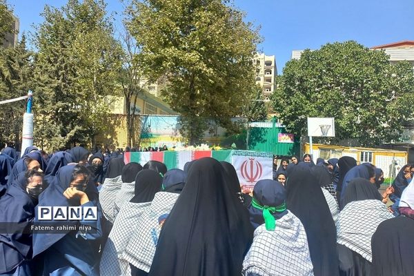 تشییع پیکر مطهر شهید گمنام در دبیرستان تربیت رودهن