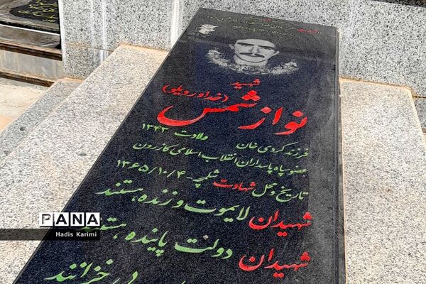 دیدار دانش‌آموزان دبستان شهید نواز شمس خداوردیلو کوهمره نودان با خانواده این شهید
