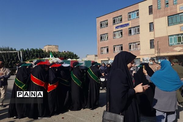 آیین تشییع شهید گمنام تازه تفحص شده در شهرستان قدس