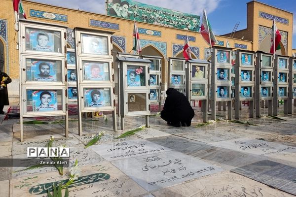 مراسم غبارروبی مزار شهدا در آرامستان خواجه ربیع مشهد