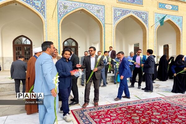 مراسم غبارروبی مزار شهدا در آرامستان خواجه ربیع مشهد