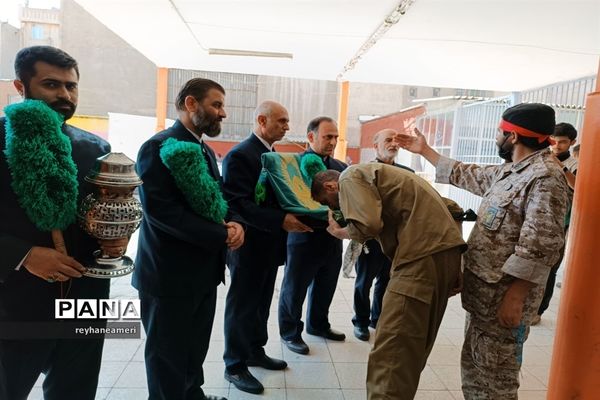 تشییع پیکر مطهر شهید گمنام در دبیرستان شهید باهنر