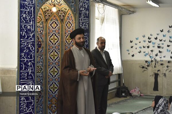 آیین زنگ نماز دبیرستان دخترانه الزهرا بومهن