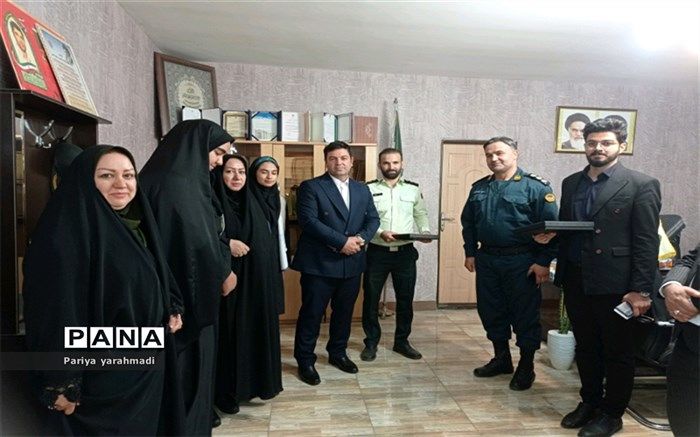 دیدار مسئولین آموزش و پرورش ورامین و خبرنگاران پانا با رئیس پلیس آگاهی/فیلم