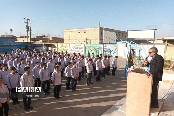 نواخته شدن زنگ همبستگی با مردم فلسطین در دبیرستان شاهد باقرالعلوم (ع) بهبهان