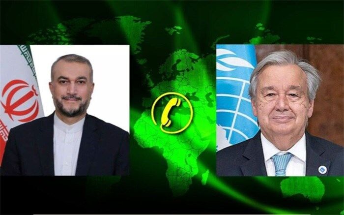 رایزنی تلفنی امیرعبداللهیان و گوترش درباره تحولات فلسطین
