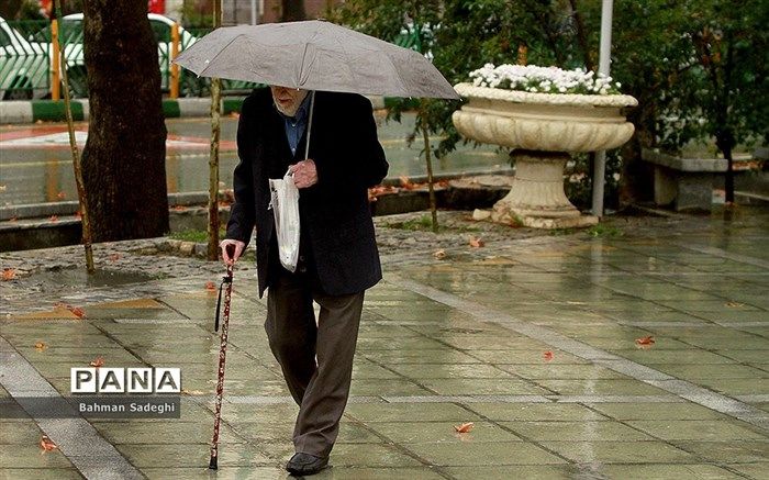 رگبار باران در تهران