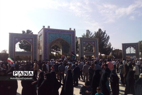برگزاری مراسم راهپیمایی حمایت از طوفان الاقصی در سبزوار