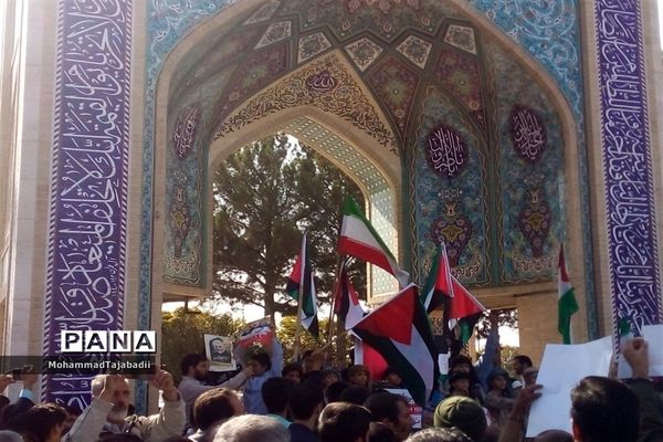 برگزاری مراسم راهپیمایی حمایت از طوفان الاقصی در سبزوار