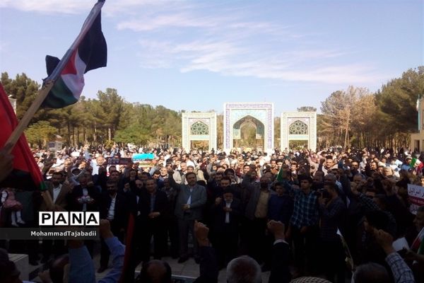 برگزاری مراسم راهپیمایی حمایت از طوفان الاقصی در سبزوار