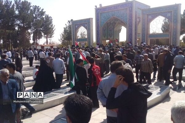 برگزاری مراسم راهپیمایی حمایت از طوفان الاقصی در سبزوار
