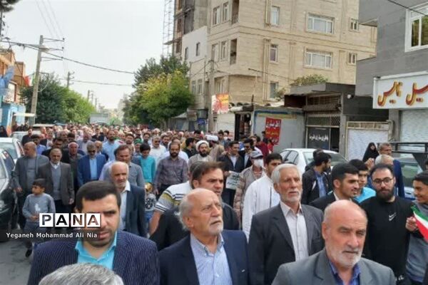 حماسه حضور پرشور مردم اسلامشهردر راهپیمایی حمایت از مردم مظلوم فلسطین