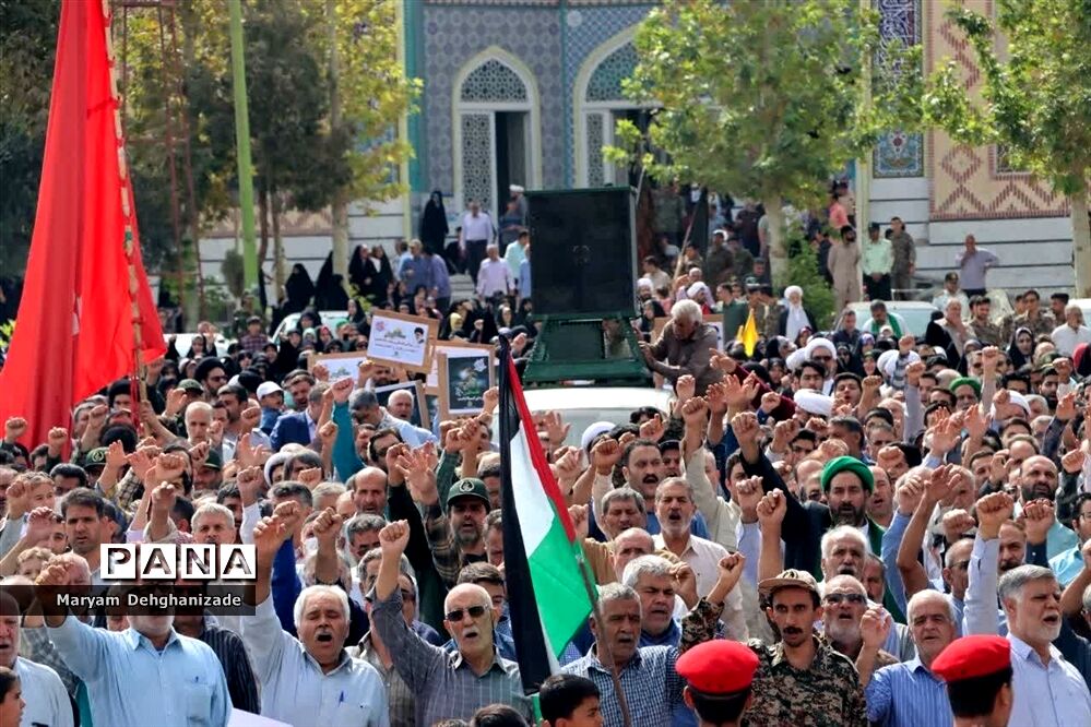 راهپیمایی ضد رژیم صهیونیستی در مهریز