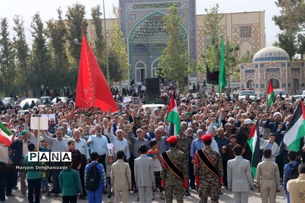 راهپیمایی ضد رژیم صهیونیستی در مهریز