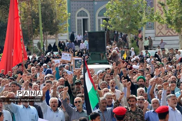 راهپیمایی ضد رژیم صهیونیستی در مهریز