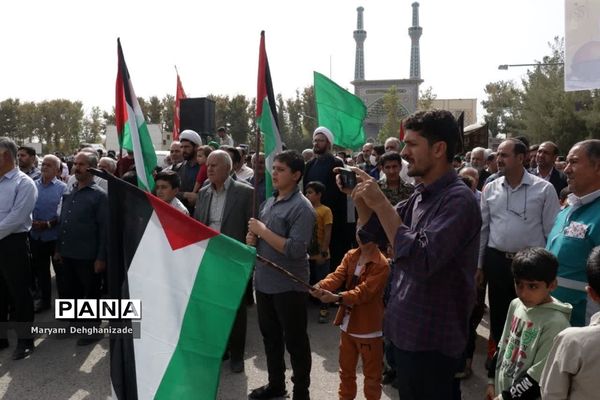 راهپیمایی ضد رژیم صهیونیستی در مهریز