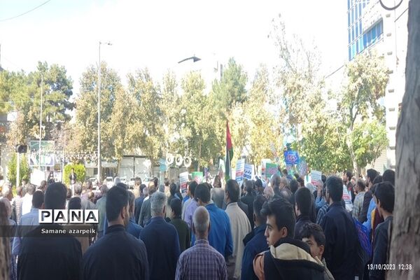 راهپیمایی در محکومیت حملات وحشیانه صهیونیستی