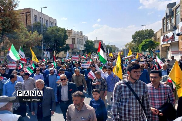 راهپیمایی مردم استان مرکزی در حمایت از مقاومت فلسطین