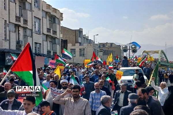 راهپیمایی مردم استان مرکزی در حمایت از مقاومت فلسطین