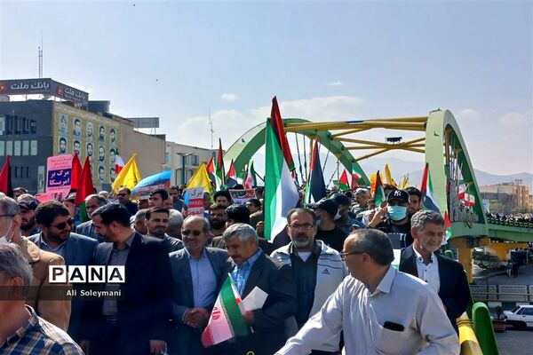 راهپیمایی مردم استان مرکزی در حمایت از مقاومت فلسطین