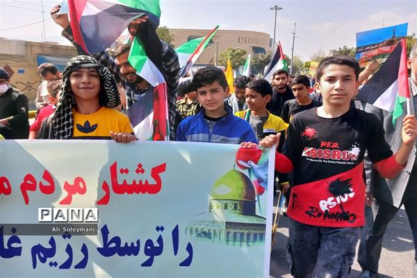 راهپیمایی مردم استان مرکزی در حمایت از مقاومت فلسطین