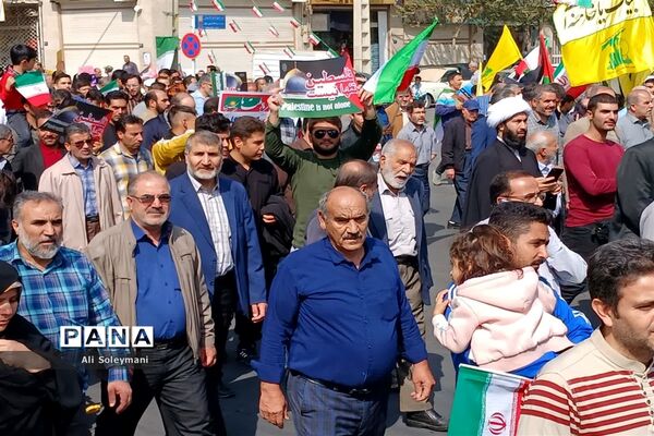 راهپیمایی مردم استان مرکزی در حمایت از مقاومت فلسطین