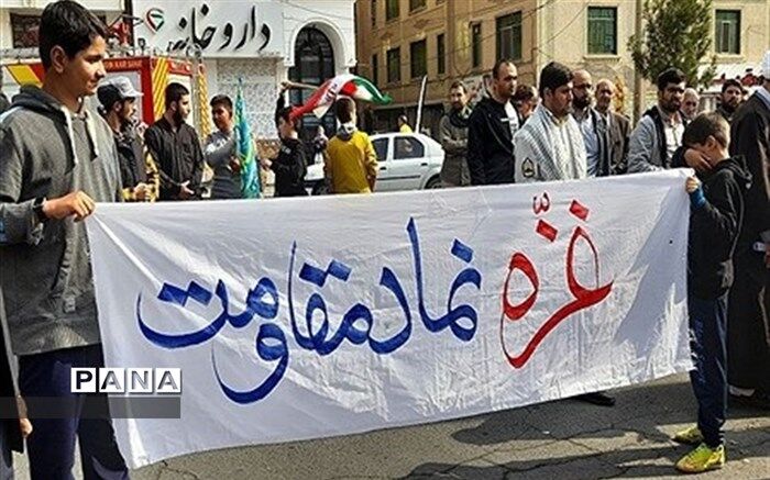 راهپیمایی مردم  قائمشهر در حمایت از فلسطین