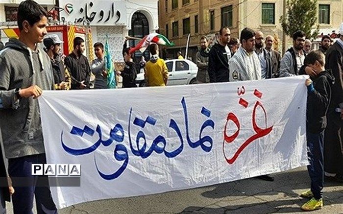 راهپیمایی مردم  قائمشهر در حمایت از فلسطین