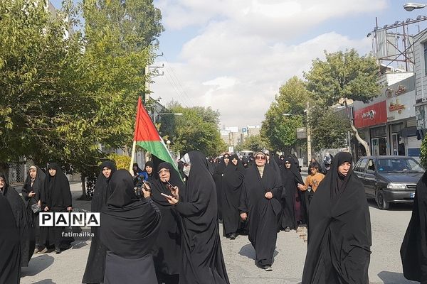 راهپیمایی مردم شهرستان فیروزکوه در حمایت از مردم مظلوم فلسطین