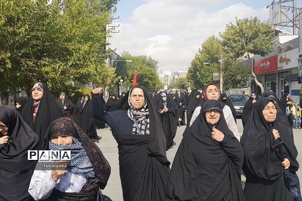 راهپیمایی مردم شهرستان فیروزکوه در حمایت از مردم مظلوم فلسطین