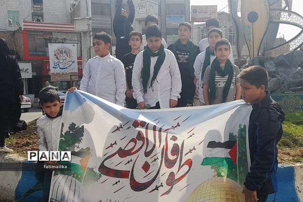 راهپیمایی مردم شهرستان فیروزکوه در حمایت از مردم مظلوم فلسطین