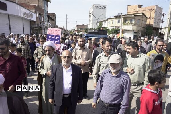 راهپیمایی حمایت از مردم مظلوم غزه در شهرستان میاندورود