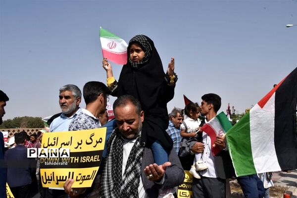 راهپیمایی مردم خراسان جنوبی در حمایت از عملیات طوفان الاقصی