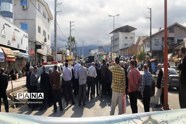 طنین فریاد حمایت از مردم فلسطین در عباس آباد