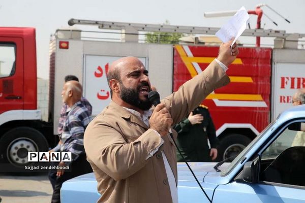 حمایت مردم اهرم از جبهه مقاومت در فلسطین