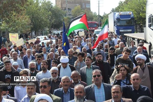 راهپیمایی حماسی مردم فشافویه در حمایت از مردم مظلوم فلسطین