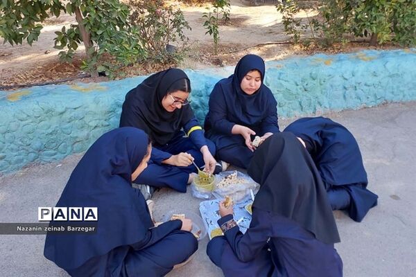 صبحانه سلامت در دبیرستان دخترانه شاهد فیض ناحیه 3 شیراز
