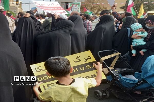 حضور کودکان و نوجوانان قمی در راهپیمایی حمایت از ملت فلسطین