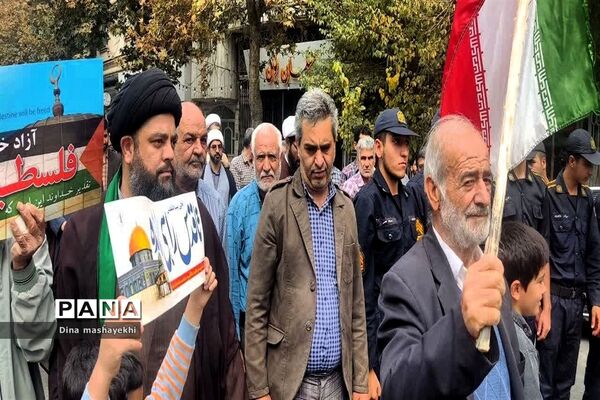 راهپیمایی محکومیت جنایات رژیم کودک‌کش صهیونیستی و شکرانه مبارزان فلسطین در شهرستان گلپایگان