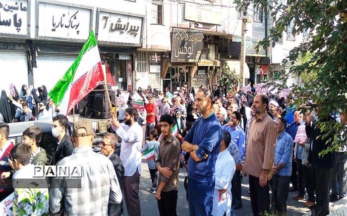 تجمع مردم شهرستان فاروج برای حمایت از مظلومان فلسطین