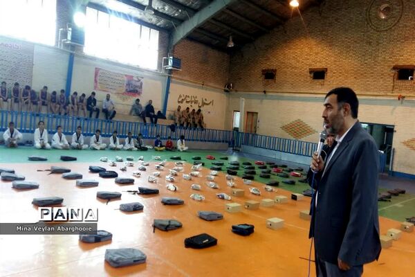 برگزاری رزمایش جهادگران فاطمی شهرستان‌پیشوا به‌مناسبت هفته تربیت‌بدنی