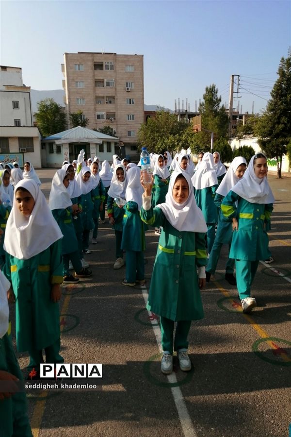 حمایت دانش‌آموزان دبستان شهیدان حجازی گلوگاه از مردم مظلوم غزه