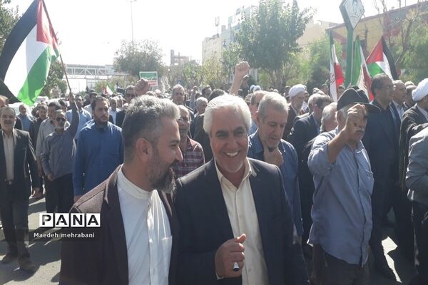 راهپیمایی مردم شهرستان قرچک علیه رژیم صهیونستی