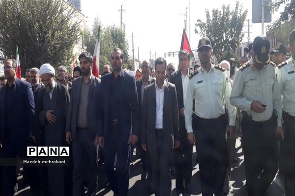 راهپیمایی مردم شهرستان قرچک علیه رژیم صهیونستی