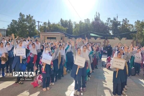 محکومیت جنایات رژیم صهیونیستی در مدارس آباده